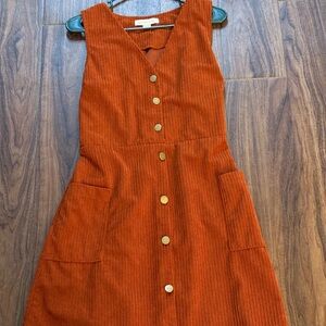Monteau Rust Corduroy Dress